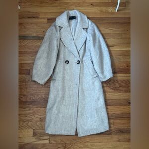 ASOS Oversized Women’s Felt Long Beige Jacket